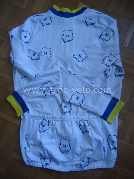 Maillot ML champion departement TS Blanc - 2