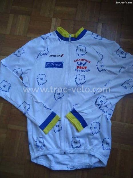 Maillot ML champion departement TS Blanc - 1