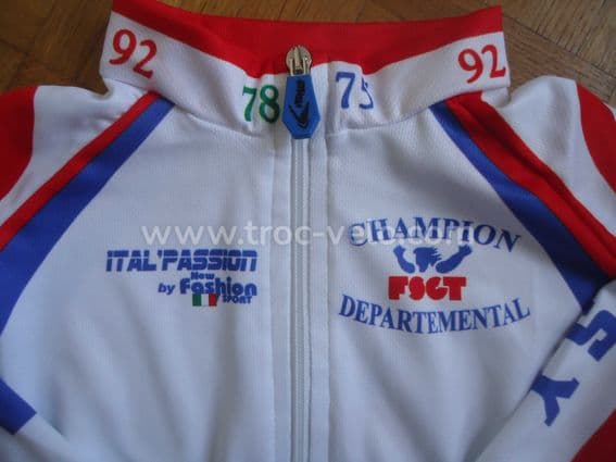 Maillot ML champion departement TM 78/92 - 2