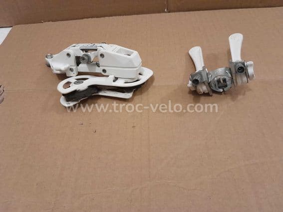 Paire  de commandes shifters simplex (blanc) pour potence  - 3