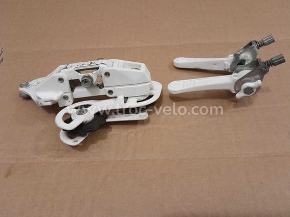 Paire  de commandes shifters simplex (blanc) pour potence  - 5