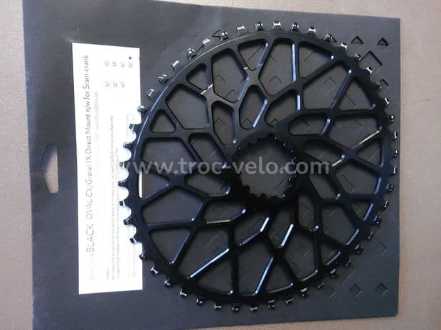 Plateau ABSOLUTE BLACK  CX 1X OVAL DIRECT MOUNT PREMIUM CHAINRING  SRAM  48 DTS - 1