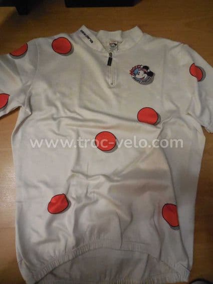 MAILLOT POIDS ROUGES  GIORDANA POUR  DYSNEY MICKEY RARE + SACOCHE TDF - 2