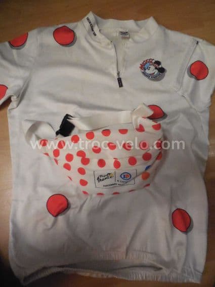 MAILLOT POIDS ROUGES  GIORDANA POUR  DYSNEY MICKEY RARE + SACOCHE TDF - 1