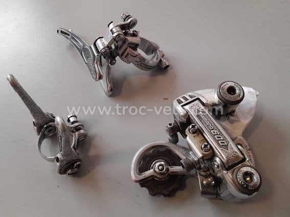 Dérailleur avant arrière, leviers de comandes Shimano 600.arabesque mini groupe  - 3