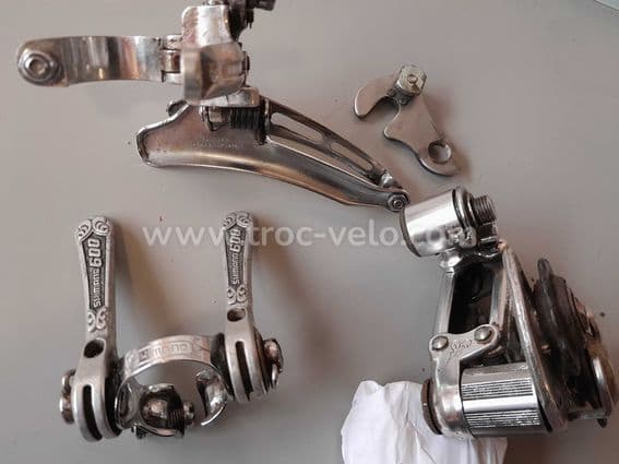 Dérailleur avant arrière, leviers de comandes Shimano 600.arabesque mini groupe  - 9