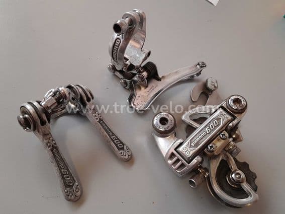 Dérailleur avant arrière, leviers de comandes Shimano 600.arabesque mini groupe  - 5