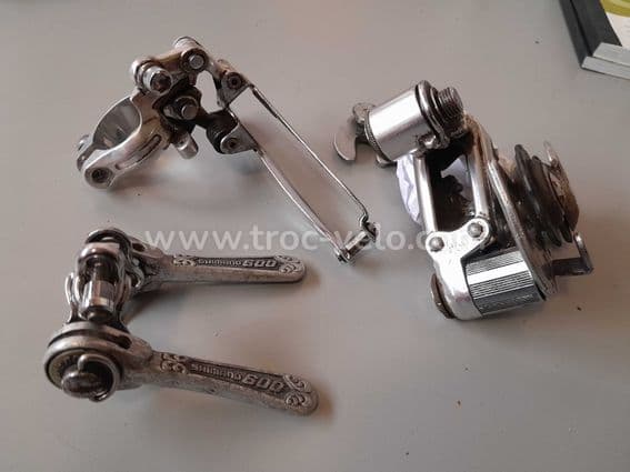 Dérailleur avant arrière, leviers de comandes Shimano 600.arabesque mini groupe  - 7