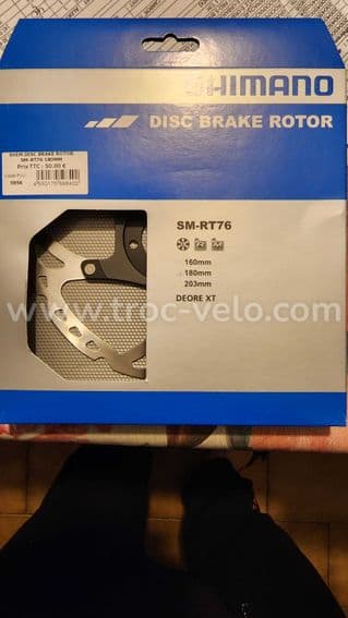Disque shimano sm rt 76 xt 180 6 trous - 1