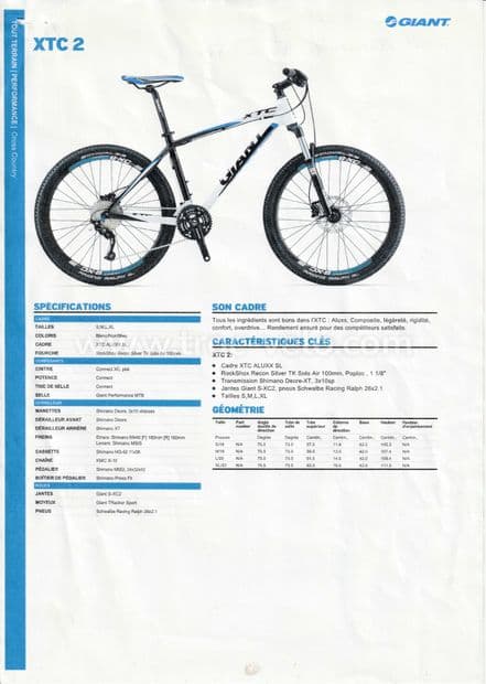 Giant XTC 2 aluxx 2016 - 2