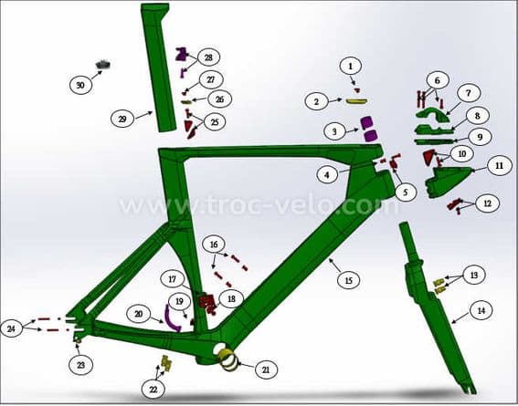 PIECES focus izalco chrono MAX 1.0 carbone 2015 - 2
