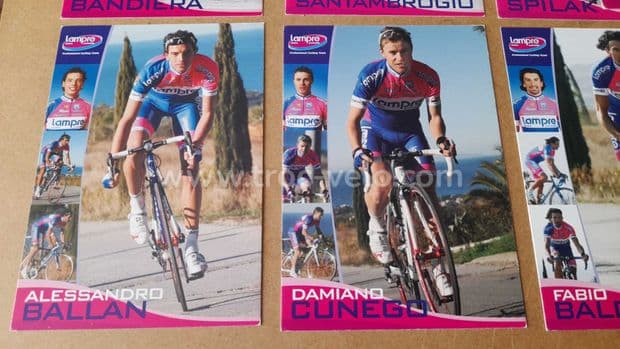 Cartes Equipe cycliste LAMPRE année 2008 Complet - 1