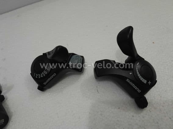 Dérailleur arrière shimano tourney  et comandes de vitesse  - 3