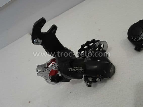 Dérailleur arrière shimano tourney  et comandes de vitesse  - 2