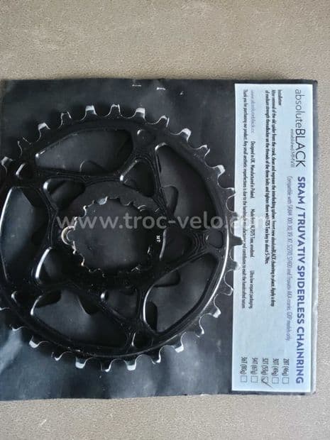 Plateau ABSOLUTE BLACK 32 dents montage direct SRAM TRUVATIV - 1