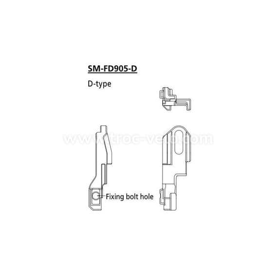 Adaptateur SHIMANO SM-FD905-D XTR Di2 FD-M9050/9070, XT Di2 FD-M8070 - Montage direct - 2