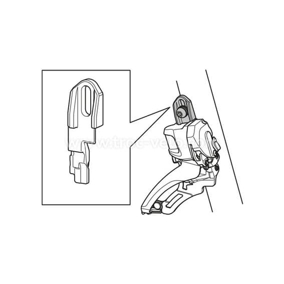 Adaptateur SHIMANO SM-FD905-D XTR Di2 FD-M9050/9070, XT Di2 FD-M8070 - Montage direct - 3