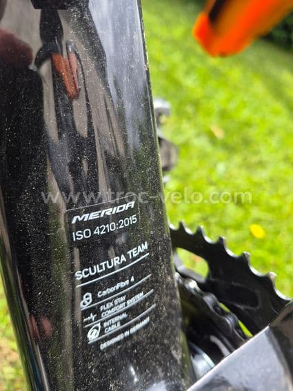 vélo de route Mérida scultura bahrein Mc Laren taille 54 - 9