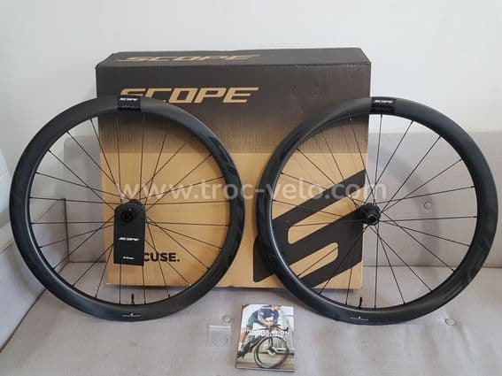 Roues carbone à pneus Gravel Cyclo-Cross SCOPE R4.A (AllRoad) 12x100mm / 12x142mm Shimano HG - 1