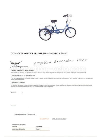 TRICYCLE GOMIER - 1