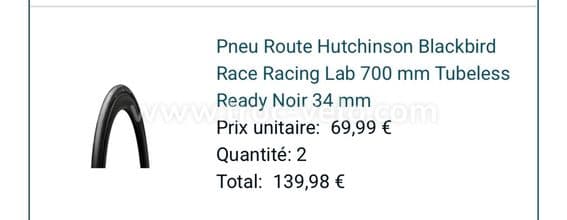 Pneu Route Hutchinson Blackbird Race Racing Lab 700 mm Tubeless - 1