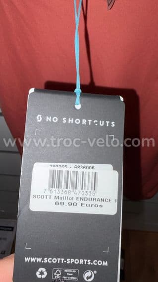 Maillot Route Scott corail - taille S - 3