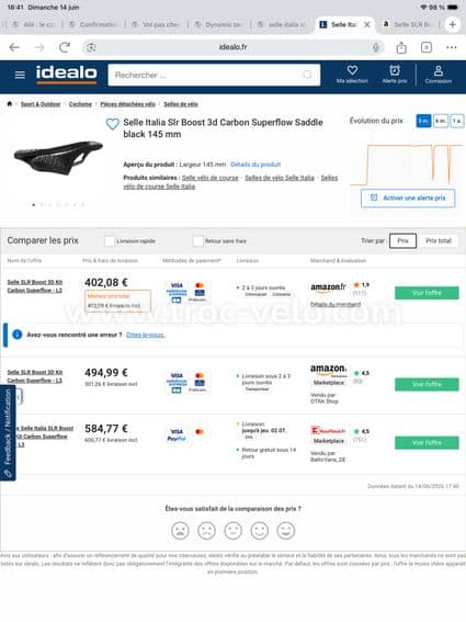 Selle Italia slr boost 3D carbon - 3