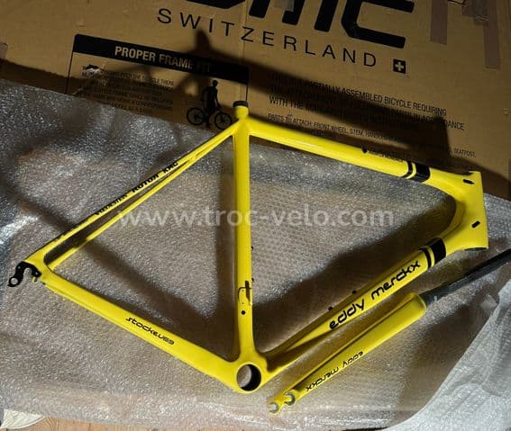 Cadre Eddy Merckx Stockeu 69 (Ridley helium SLX peint) pro team freinage patin - 2