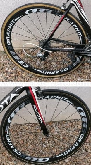 Jantes Graphit et pneus boyaux - 1