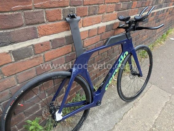 Cadre et barres de vélo Cervelo série P triathlon route TT 2025 dahlia profond taille 54 - 2