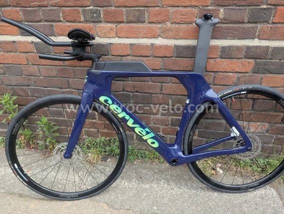 Cadre et barres de vélo Cervelo série P triathlon route TT 2025 dahlia profond taille 54 - 3