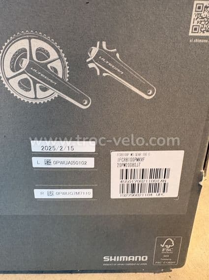Pédalier Capteur de puissance Shimano Ultegra 160mm Capteur Puissance 2x12s - 2