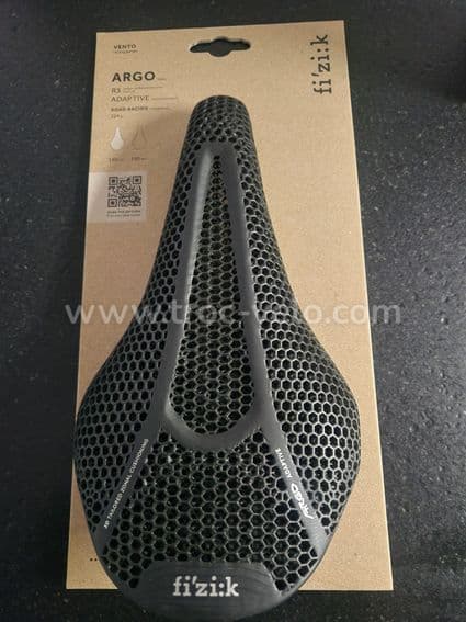 Selle FIZIK VENTO ARGO R3 ADAPTIVE 140mm Rails Kium Noir - 2