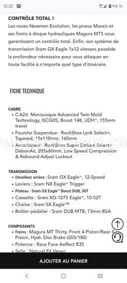 VTT cube one 55 c62 neuf - 4
