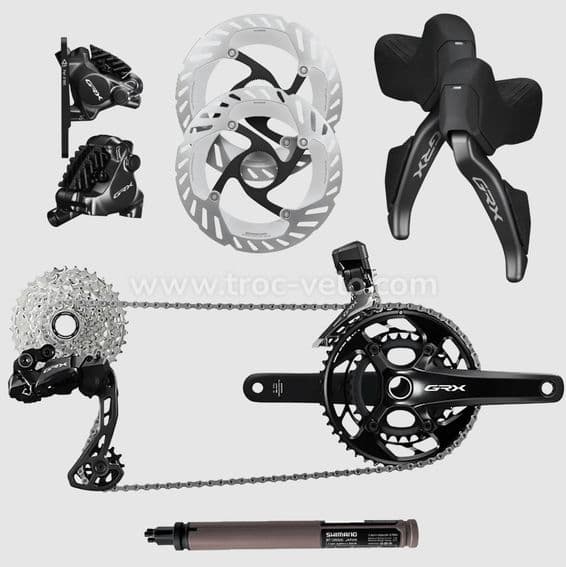 SHIMANO GRX RX825 Di2 2x12V avec CAPTEUR PUISSANCE (NEUF) - 1