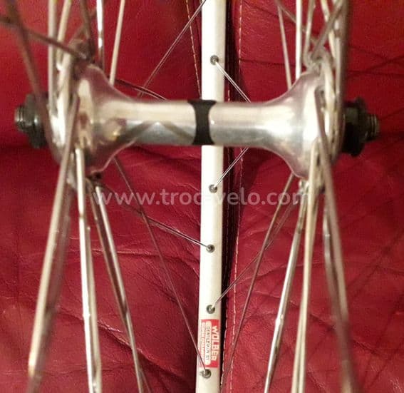 Roue Wolber super champion gentleman 81 Campagnolo Record aluminium rayon inox en Tbé - 5