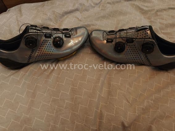 Chaussures vélo route Van Rysel RoadR900 gris iridescent T44 + cales Speedplay - comme neuves - 2