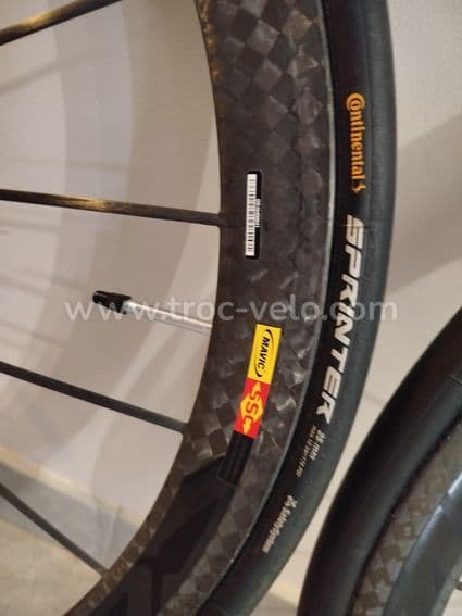 Paire Roues Mavic Ultimate Carbone Patins + Boyaux Conti + Cassette 11v + Housses - 8