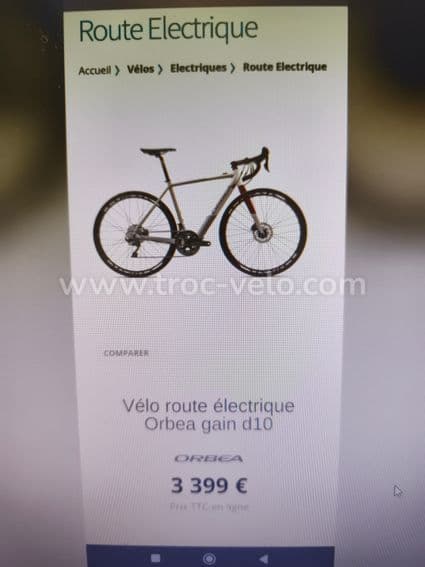 Vélo de course électrique Orbea Gain D10 année 2018 - 1