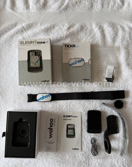 Compteur vélo gps haute gamme Wahoo élément roam avec ceinture cardio - 1