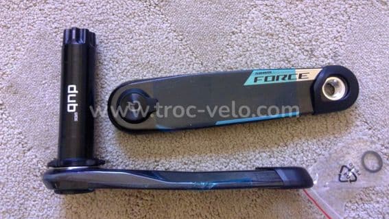 SRAM Force AXS E1 XPLR DUB Wide 172,5 mm, capteur de puissance Quarq, 1x carbone 8 boulons - 1