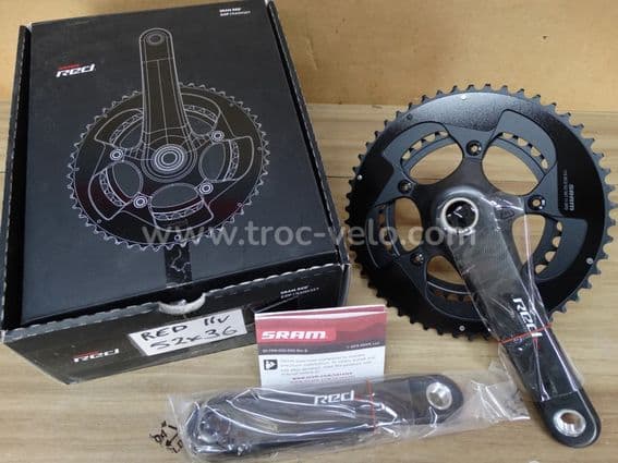 Neuf + Chaîne double 52 x 36 SRAM RED CARBON GXP 170mm 11 vitesses + NEUF - 1