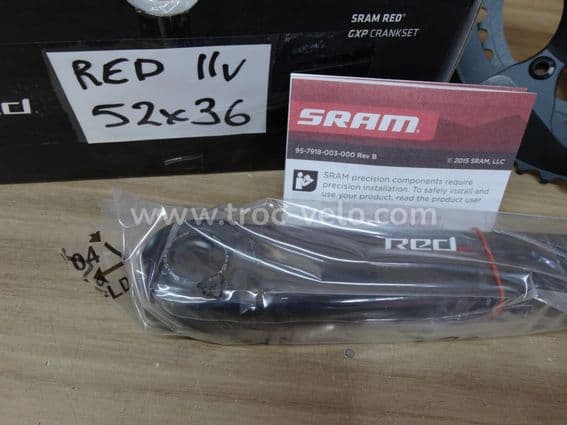 Neuf + Chaîne double 52 x 36 SRAM RED CARBON GXP 170mm 11 vitesses + NEUF - 4