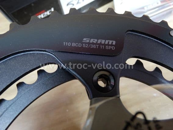 Neuf + Chaîne double 52 x 36 SRAM RED CARBON GXP 170mm 11 vitesses + NEUF - 6