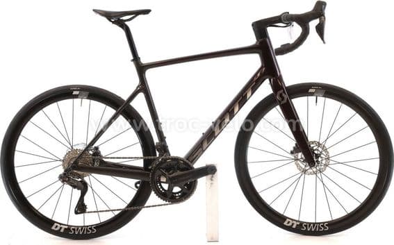 Produit Reconditionne Scott Addict Se Di2 12v Violet Velo De Route Tres Bon Etat - 1