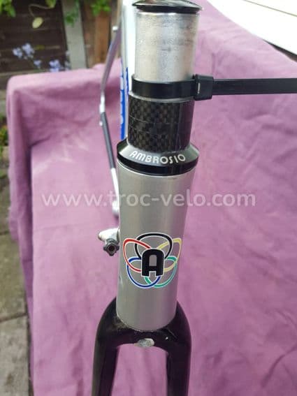 Cadre vélo de route Ambrosio Guido 7005 avec fourche carbone. Taille 50/52 cm. - 2