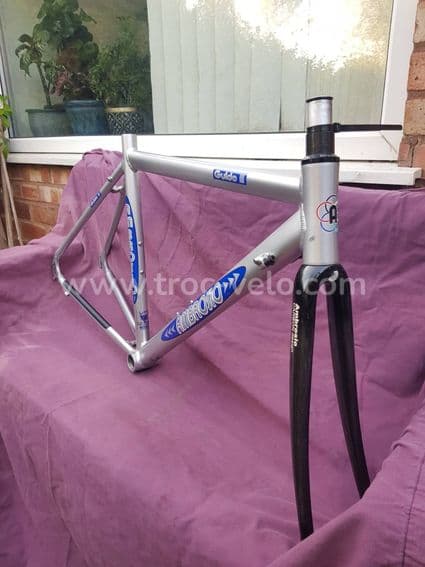 Cadre vélo de route Ambrosio Guido 7005 avec fourche carbone. Taille 50/52 cm. - 3