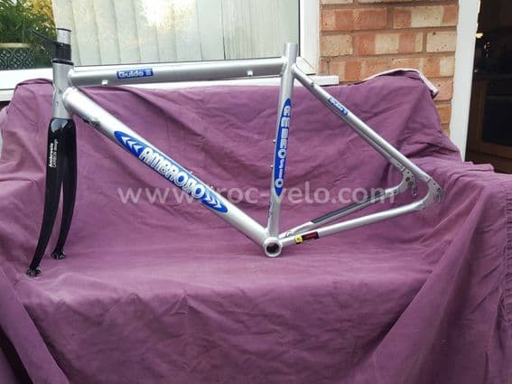 Cadre vélo de route Ambrosio Guido 7005 avec fourche carbone. Taille 50/52 cm. - 4
