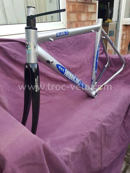 Cadre vélo de route Ambrosio Guido 7005 avec fourche carbone. Taille 50/52 cm. - 5