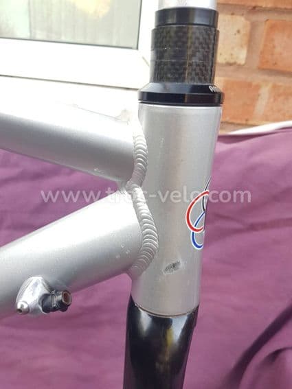 Cadre vélo de route Ambrosio Guido 7005 avec fourche carbone. Taille 50/52 cm. - 12